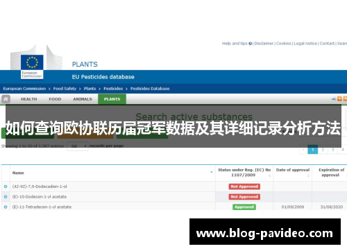 如何查询欧协联历届冠军数据及其详细记录分析方法